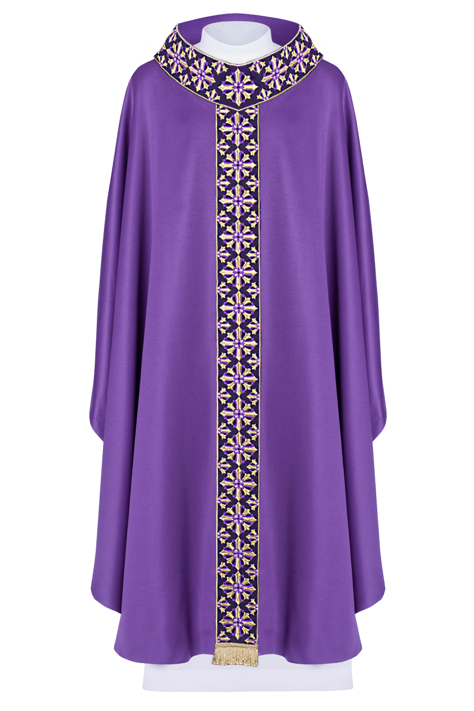 Chasuble avec broderie scintillante en violet