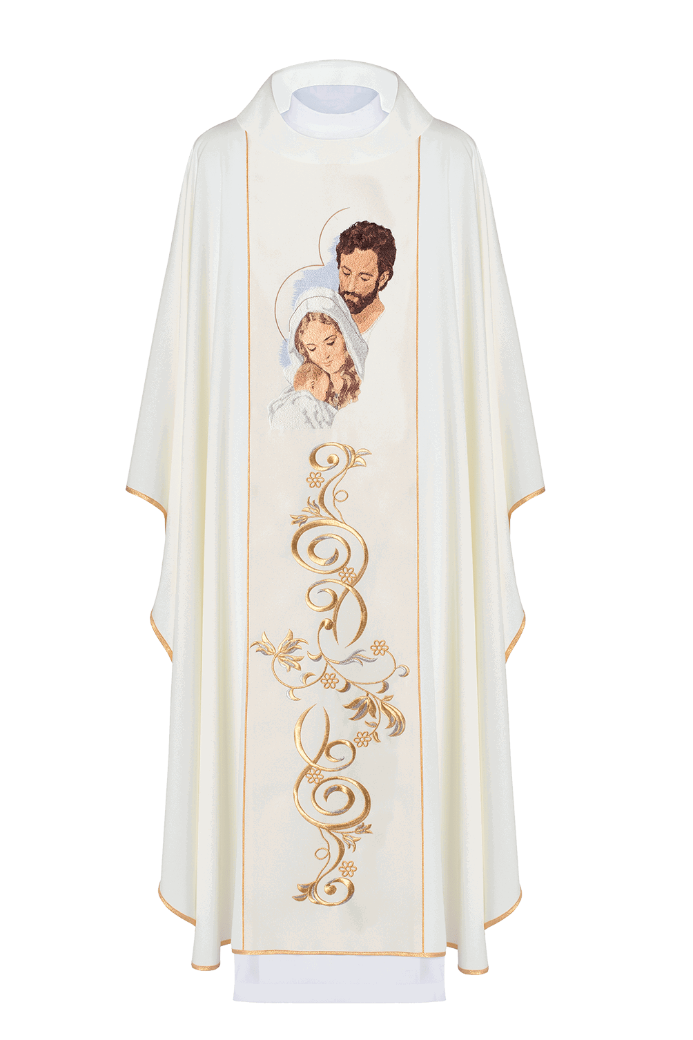 Chasuble de Noël avec l'image de la Sainte Famille