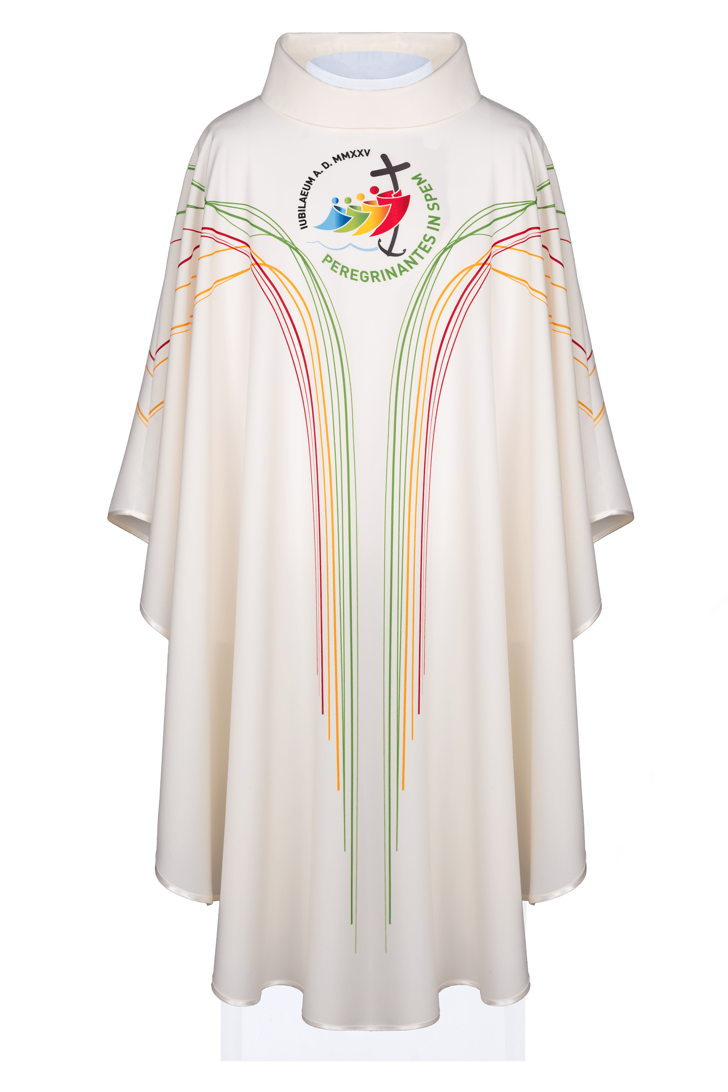 Chasuble avec broderie du jubilé en blanc