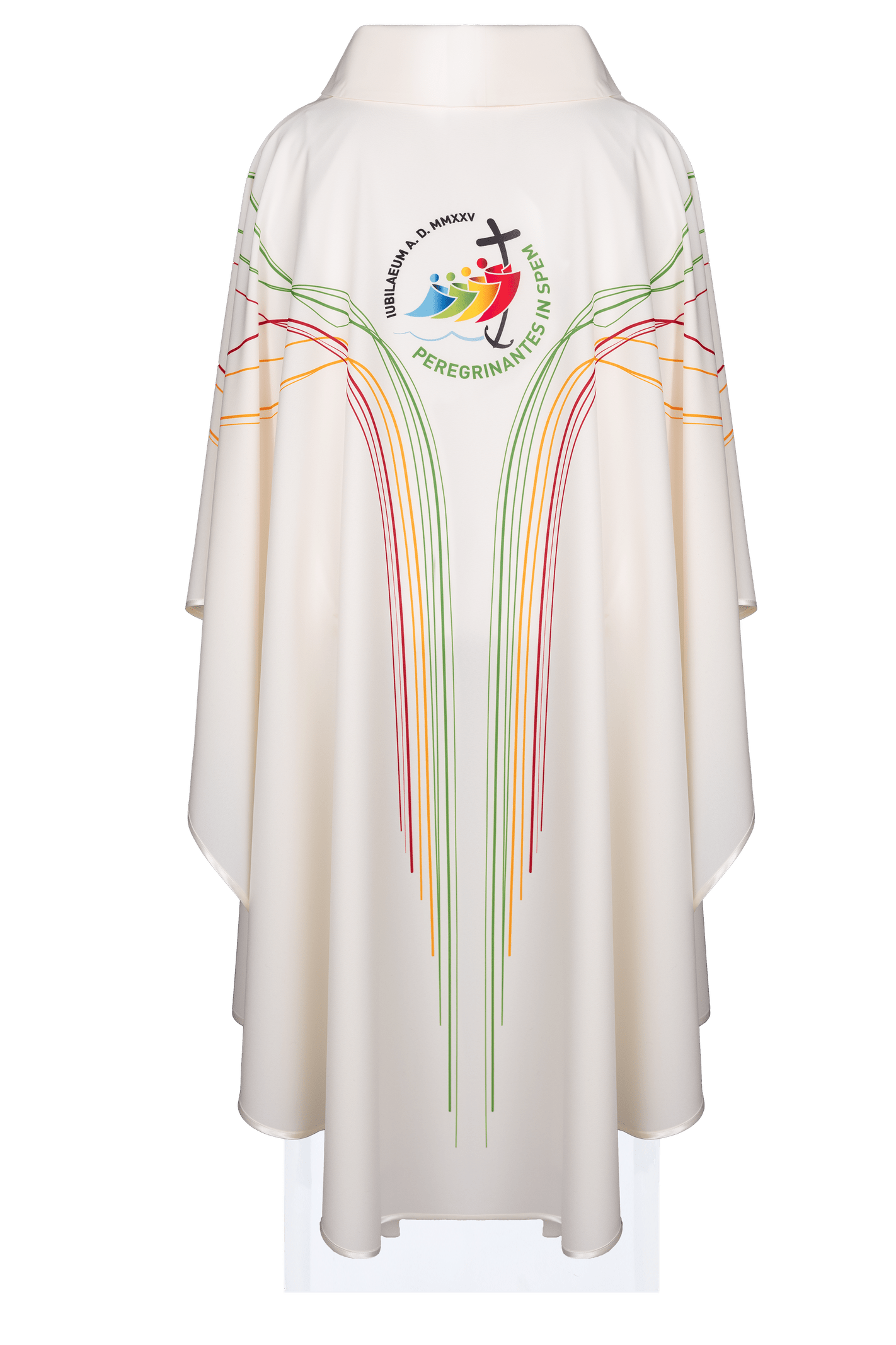 Chasuble avec broderie du jubilé en blanc