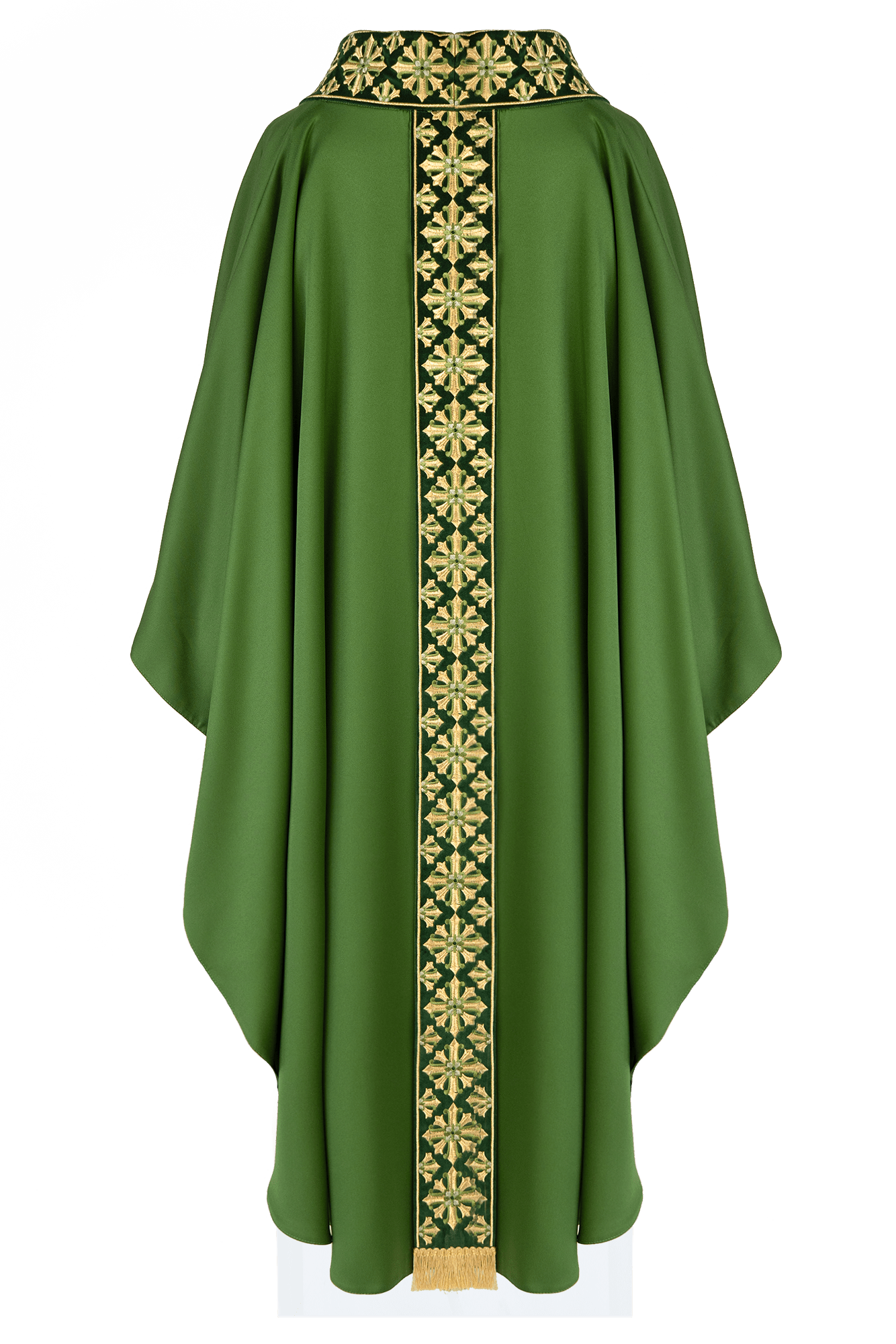 Chasuble avec broderie brillante en vert