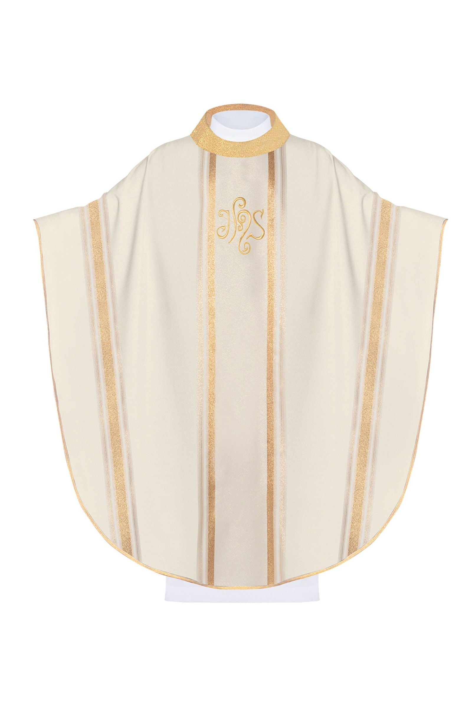 Chasuble avec riche dorure et motif IHS