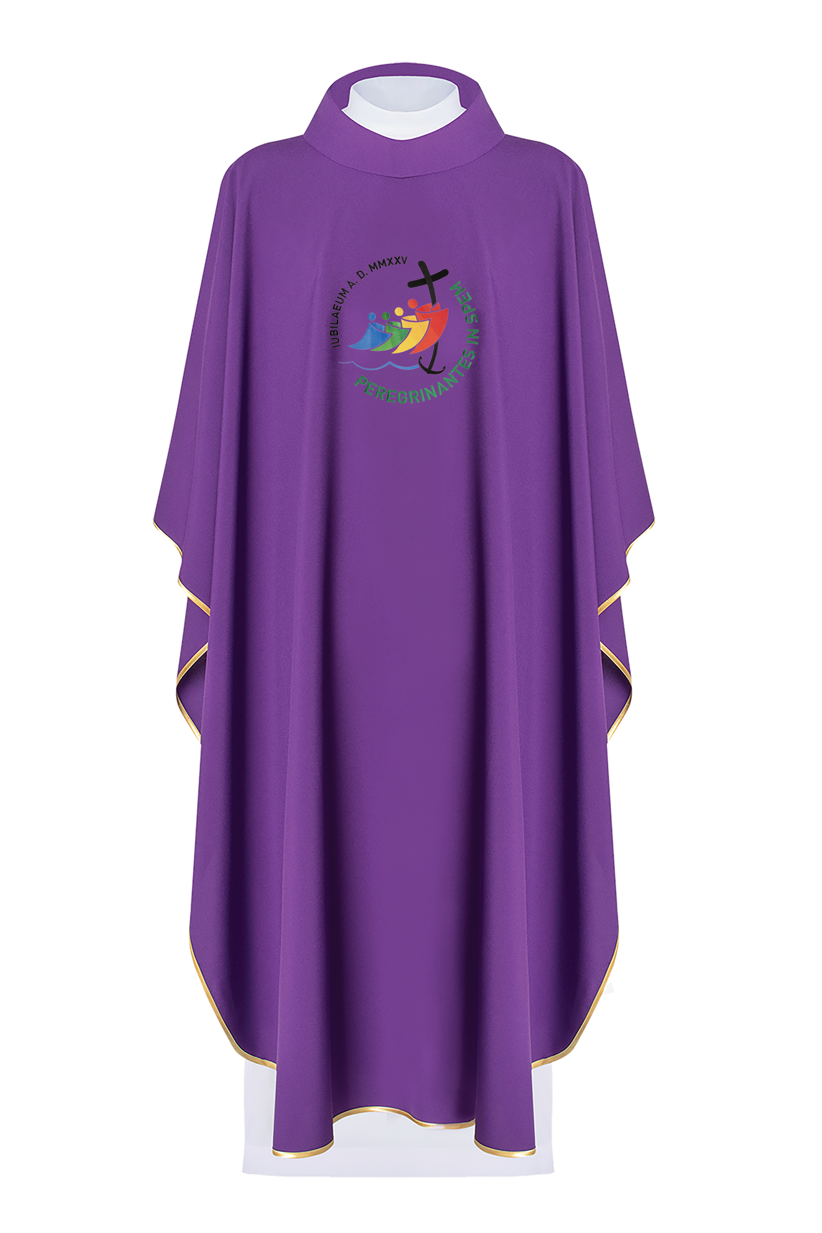 Chasuble avec broderie du jubilé en violet