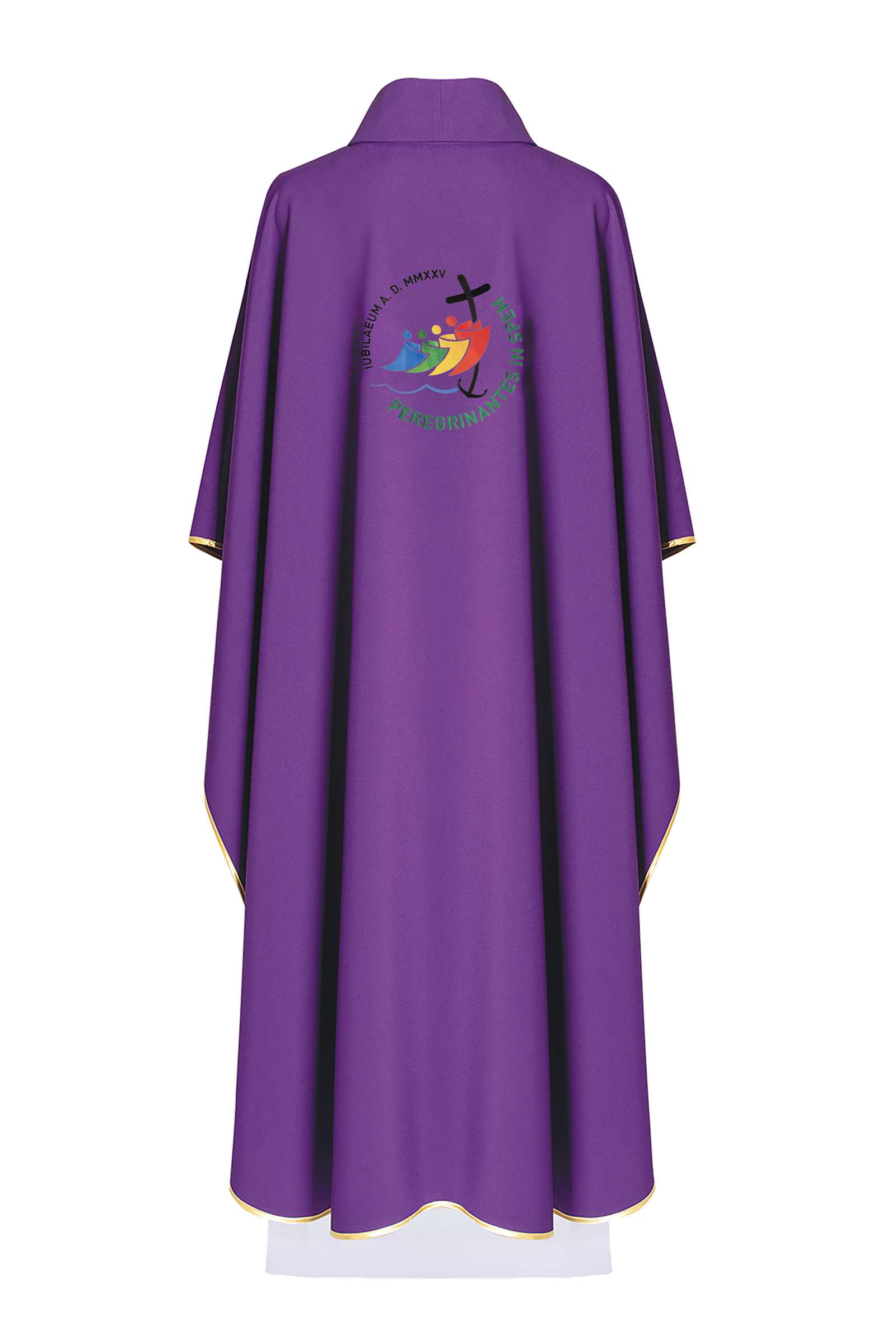 Chasuble avec broderie du jubilé en violet