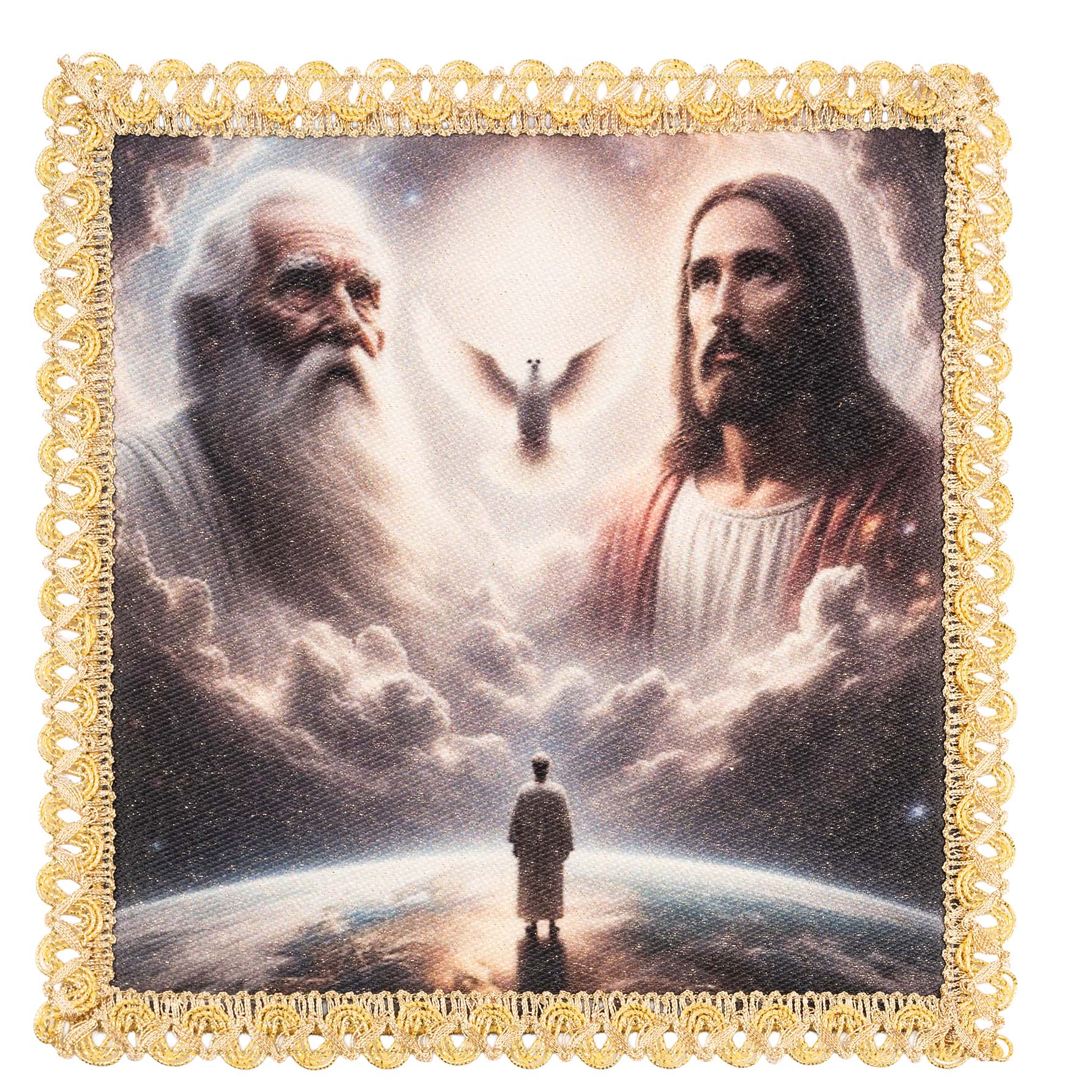 Pale avec l’image de la Sainte Trinité KDT/5572/S/5 18*18 - CHASUBLES.FR