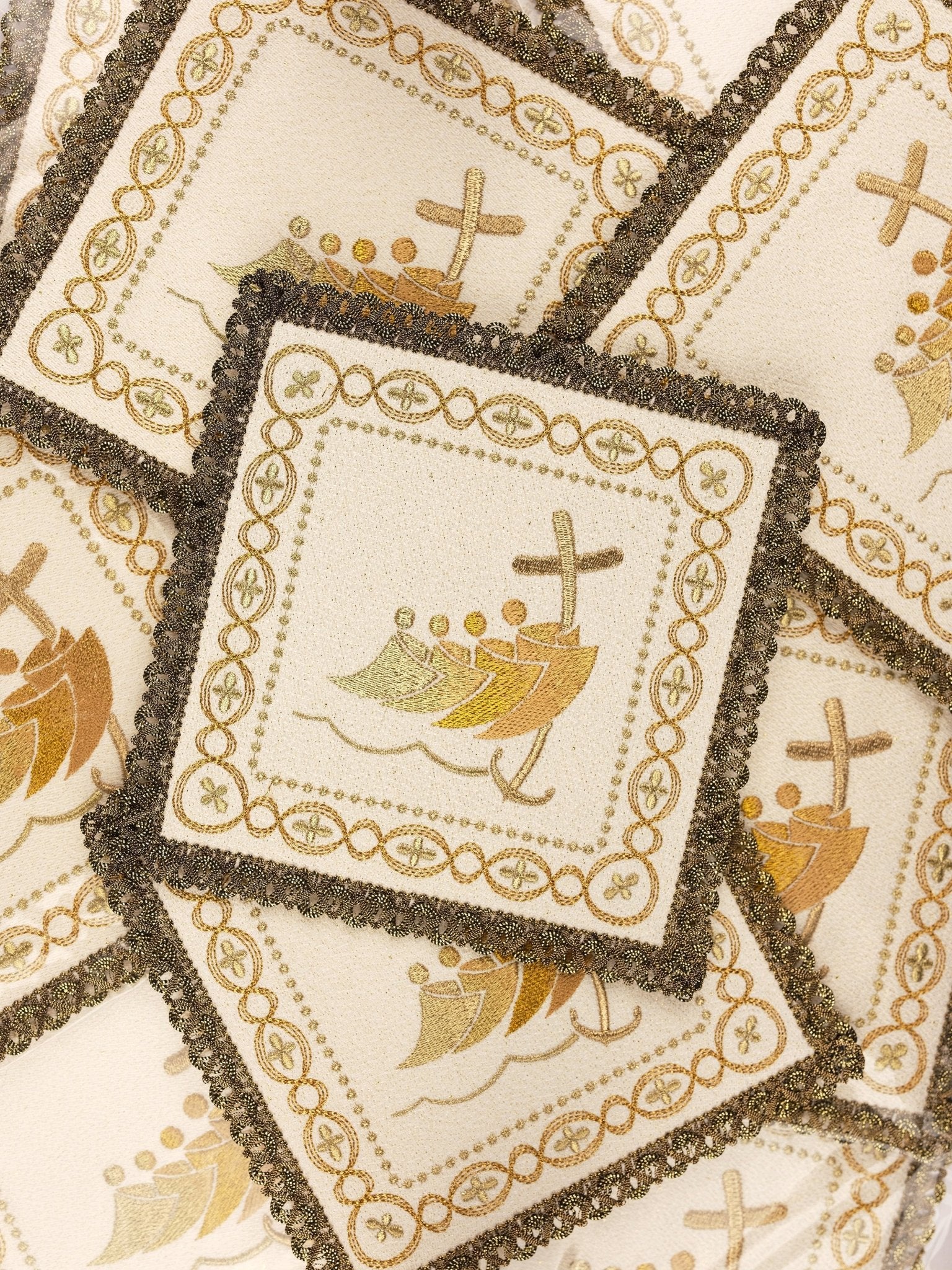 Pale brodée Jubilé Rome 2025 JR/016/05/85 18*18 ECRU - CHASUBLES.FR