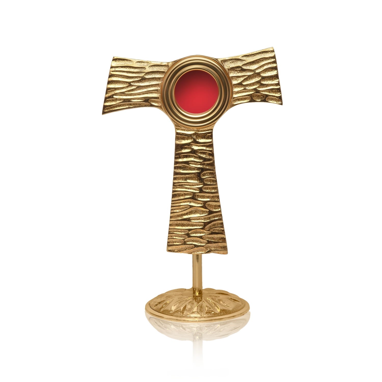 Reliquaire - croix - Tau - laiton HMCREL013 - CHASUBLES.FR