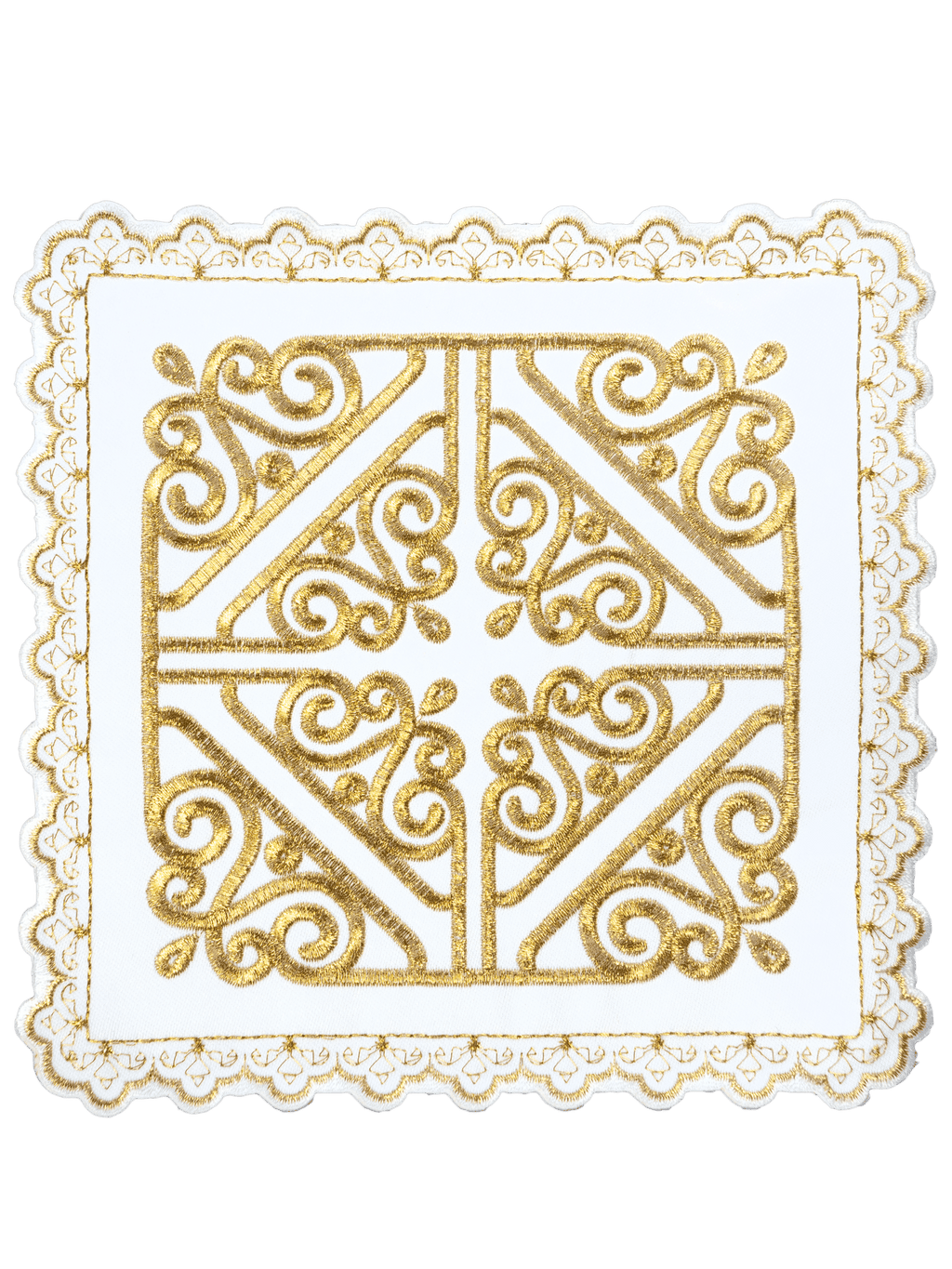 Set de calice avec motif de croix sur broderie d'or S - 5560 - CHASUBLES.FR