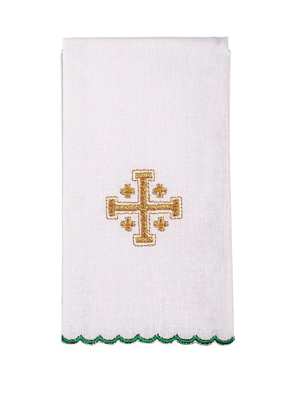 Set de tasse avec broderie en croix blanc KK/030/04 - CHASUBLES.FR