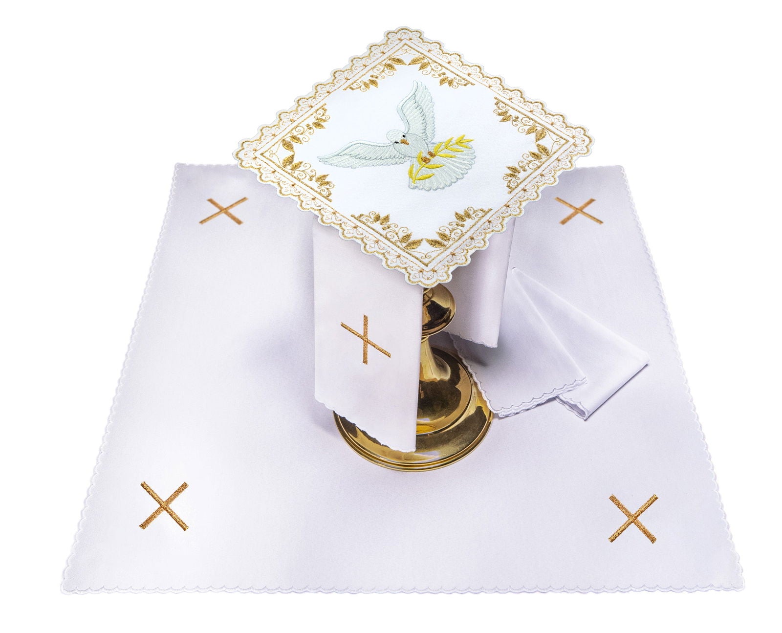 Set de tasses avec motif de colombe S - 5561 - CHASUBLES.FR