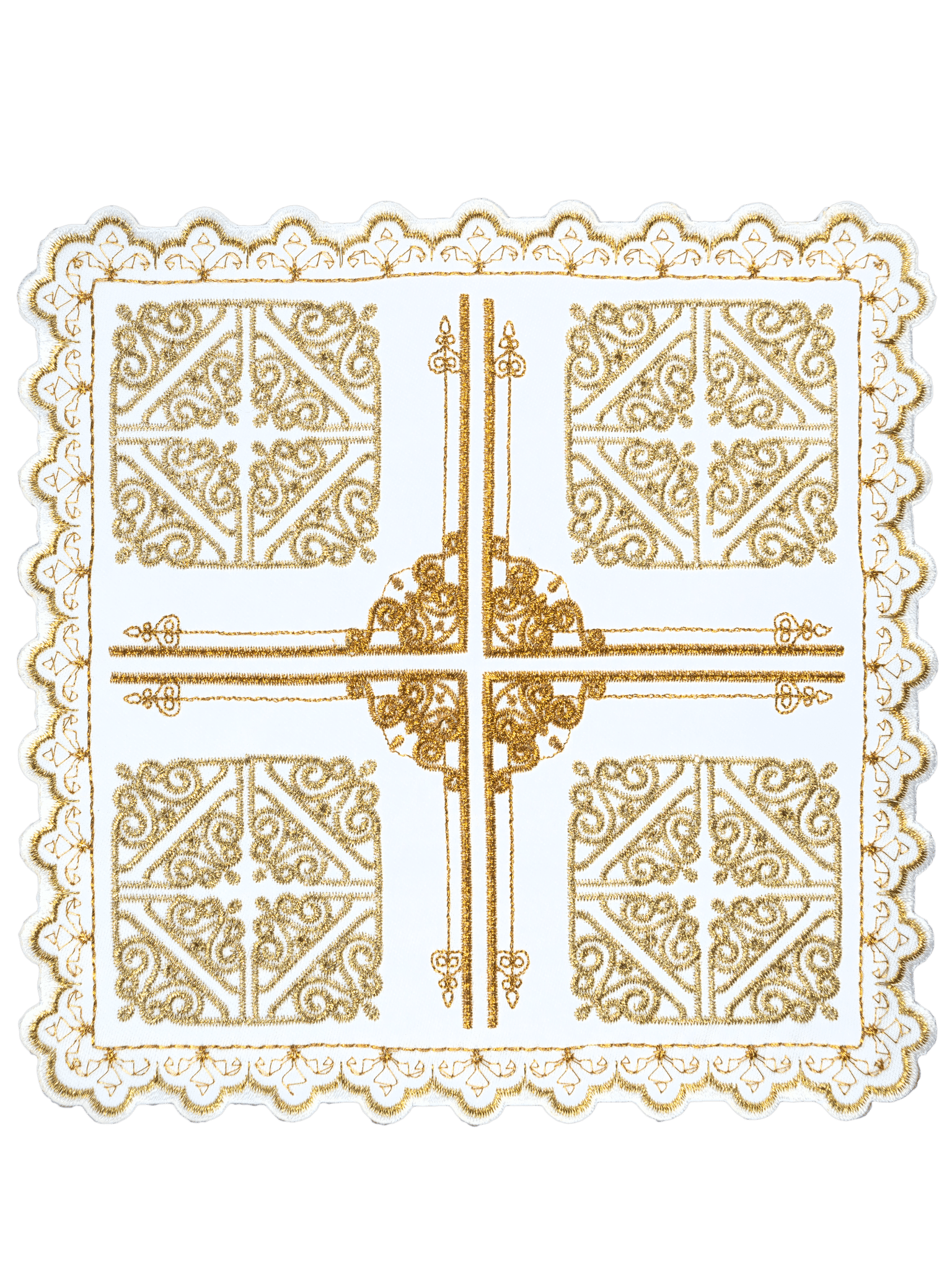 Set de tasses avec motif de croix et broderie décorative S - 5558 - CHASUBLES.FR