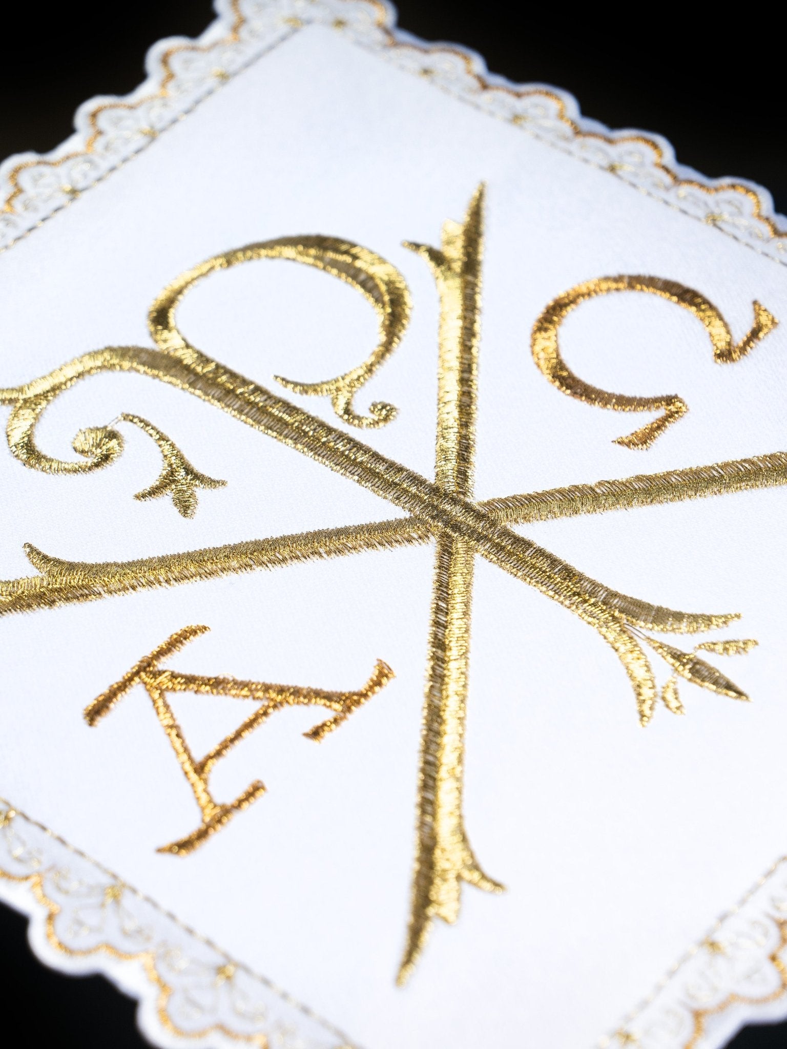 Set de tasses avec motif PAX et lettres Alpha et Omega S - 5552 - CHASUBLES.FR