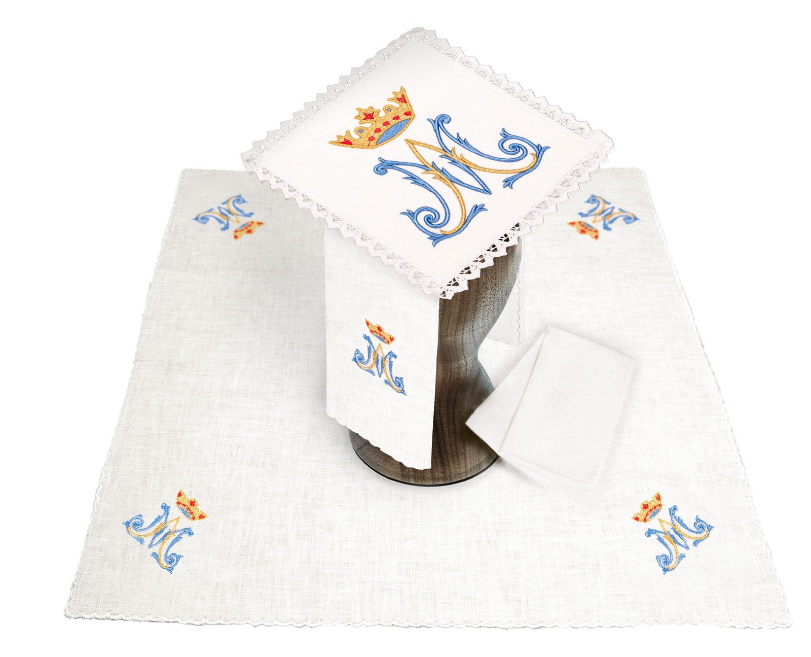 Set de tasses en lion avec broderie Marianne en 3D KKL/179 - CHASUBLES.FR