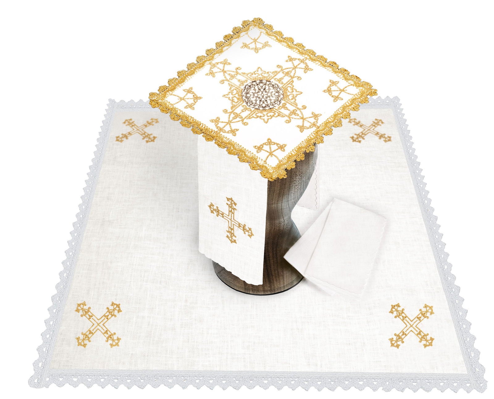 Sous - vêtements en lin avec décoration en métal HA/5004 - CHASUBLES.FR