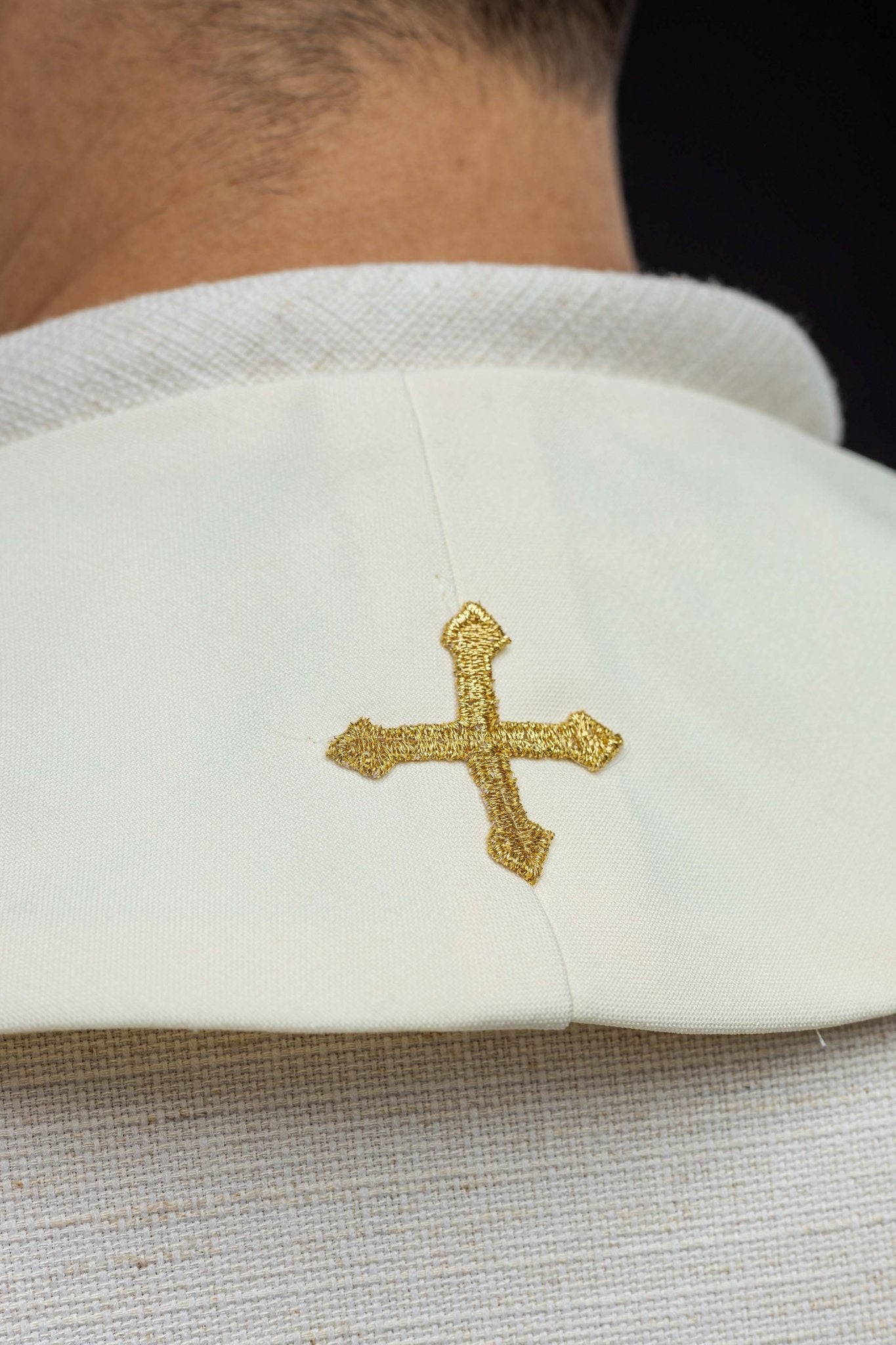 Stèle de Marie brodée écru KST/056/05/01 ECRU - CHASUBLES.FR