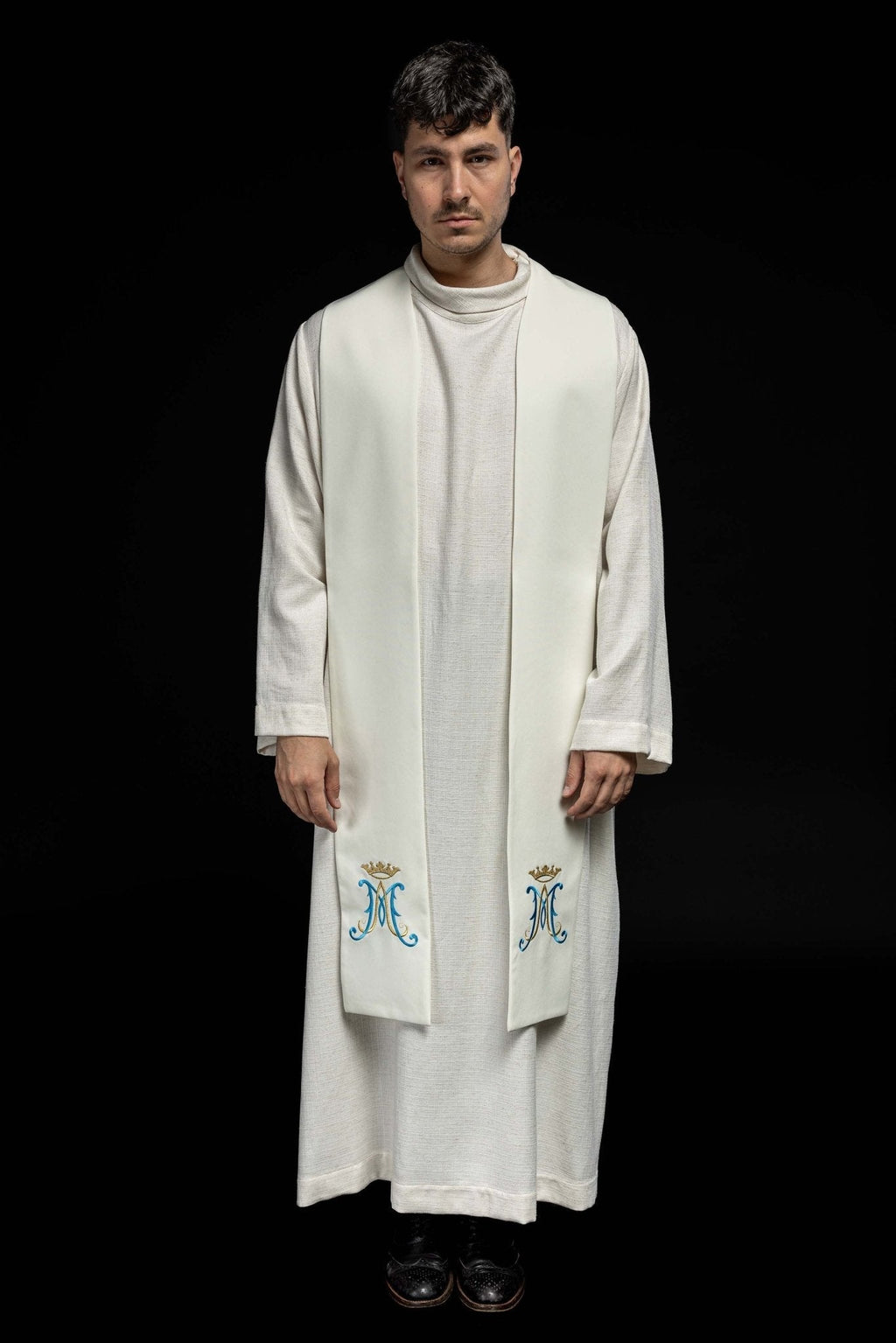 Stèle de Marie brodée écru KST/061/05/01 ECRU - CHASUBLES.FR