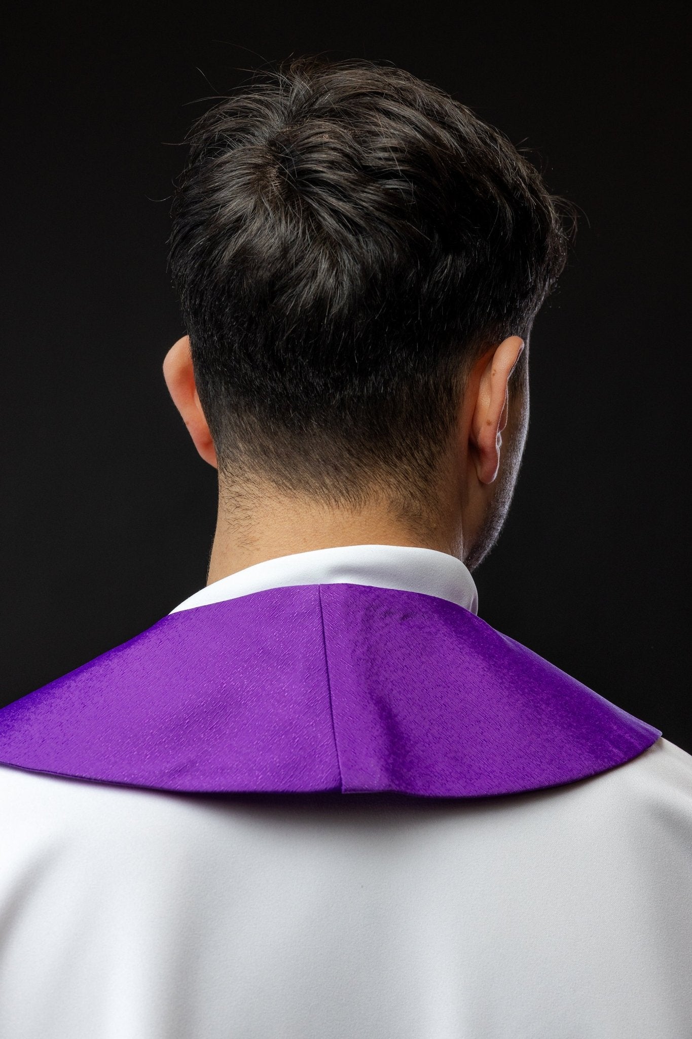 Stuła haftowana na Wielki Post z Jezusem S - 2060 - 03 - 43 - CHASUBLES.FR