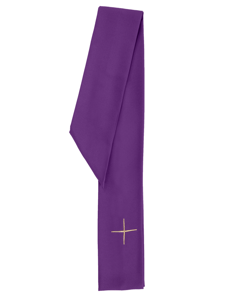 Ornat haftowany Krzyż z symbolem IHS KOR/017 Fioletowy
