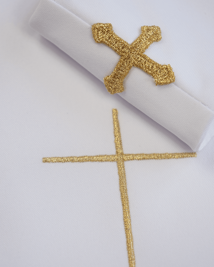 Ornat liturgiczny Maryjny haftowany z koroną KOR/058 Biały