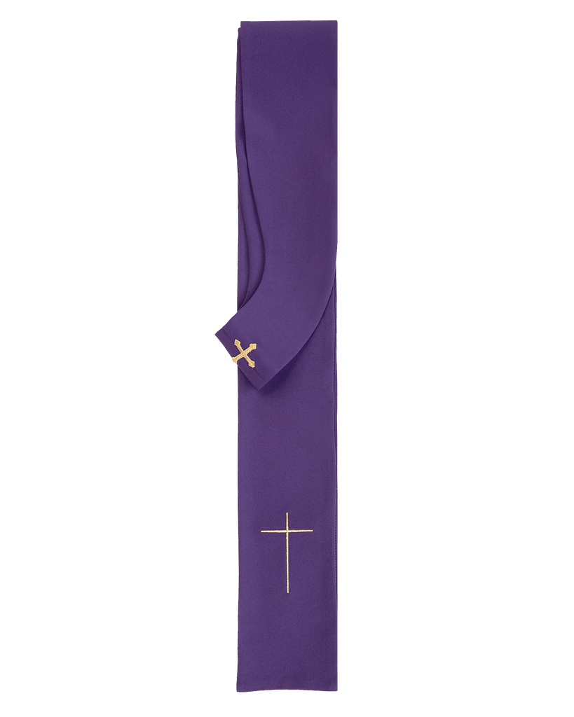 Ornat z błyszczącym haftem w kolorze fioletowym LE/7026