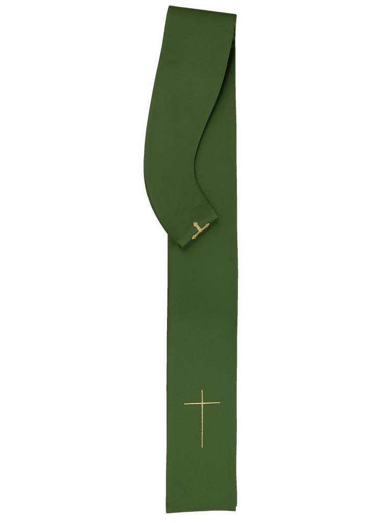 Ornat liturgiczny zdobiony haftem na aksamicie KOR/169 Zielone