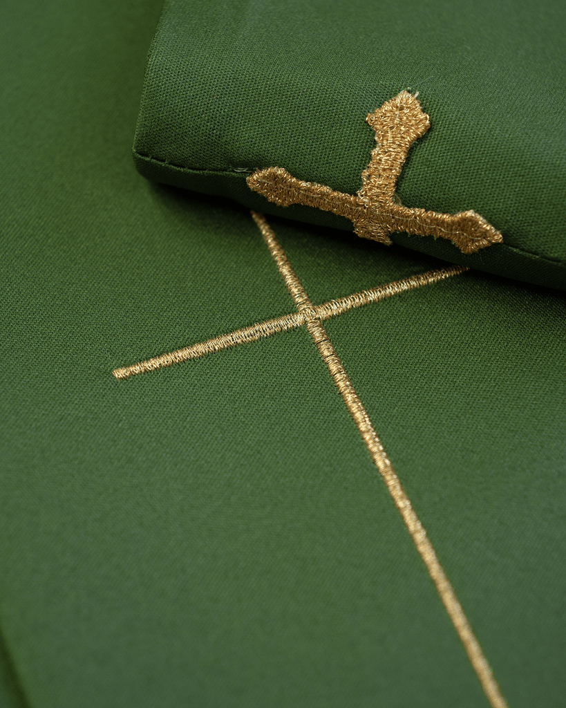 Ornat haftowany Krzyż KOR/264 Zielony