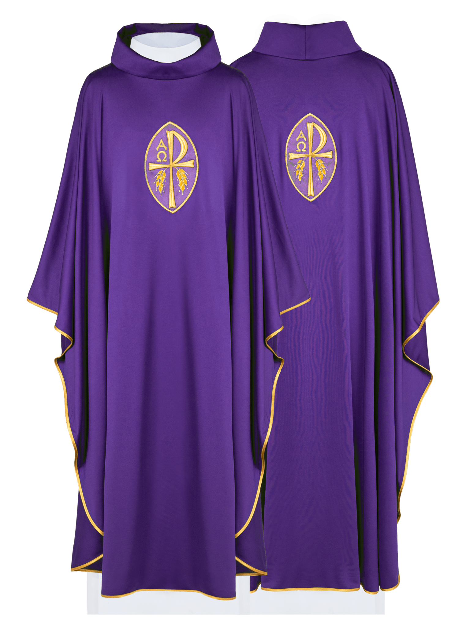 Violet chasuble PAX en tissu léger SACROLITE KOR/387/03/78 - CHASUBLES.FR