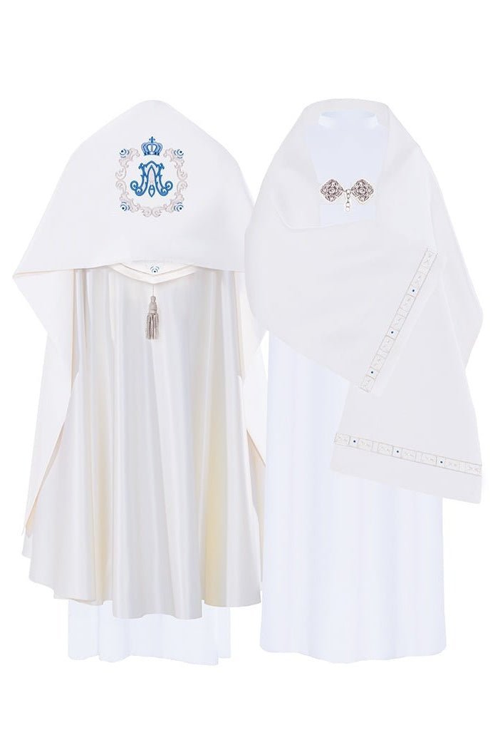 Voile avec broderie mariale bleue LE/4001/05 - CHASUBLES.FR