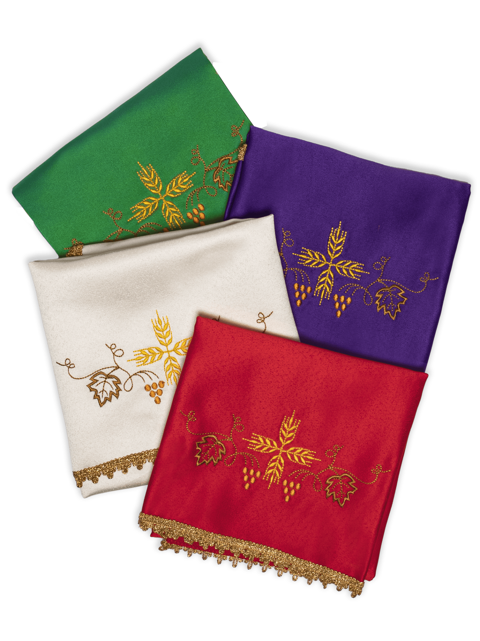 Voile de calice avec bordure dorée KWB/001 50X50 (4szt.) - CHASUBLES.FR