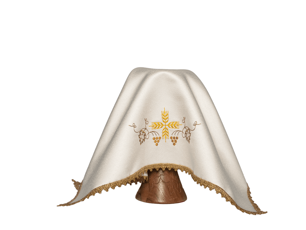 Voile de calice avec bordure dorée KWB/001 50X50 (4szt.) - CHASUBLES.FR