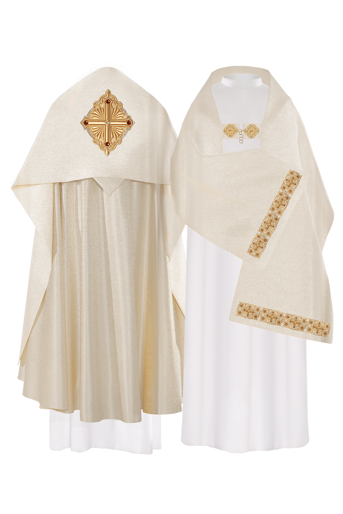 Voile d'or avec croix brodée LE/4010/10 - CHASUBLES.FR