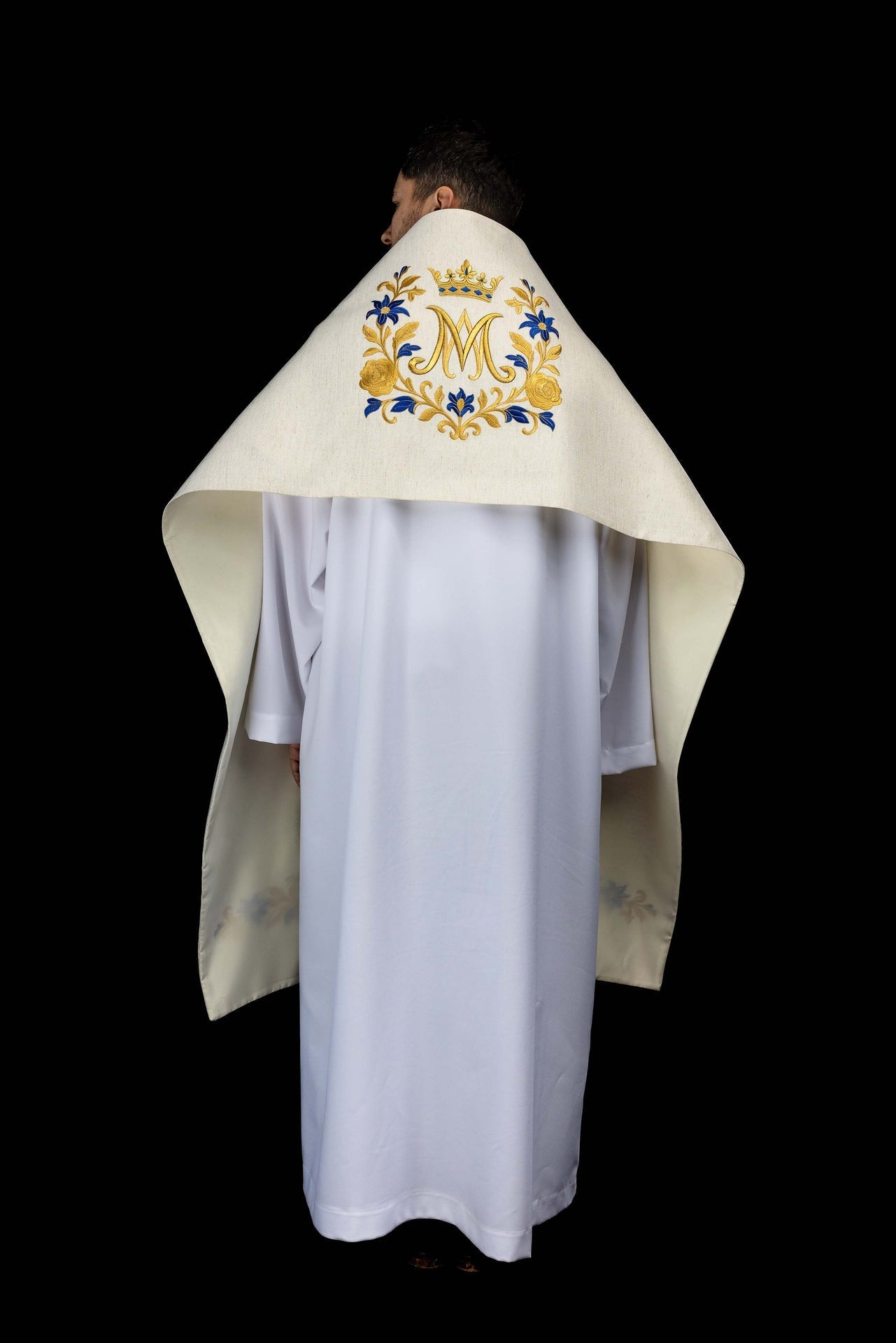 Voile huméral brodé avec un symbole marial LE/4045/05 - CHASUBLES.FR