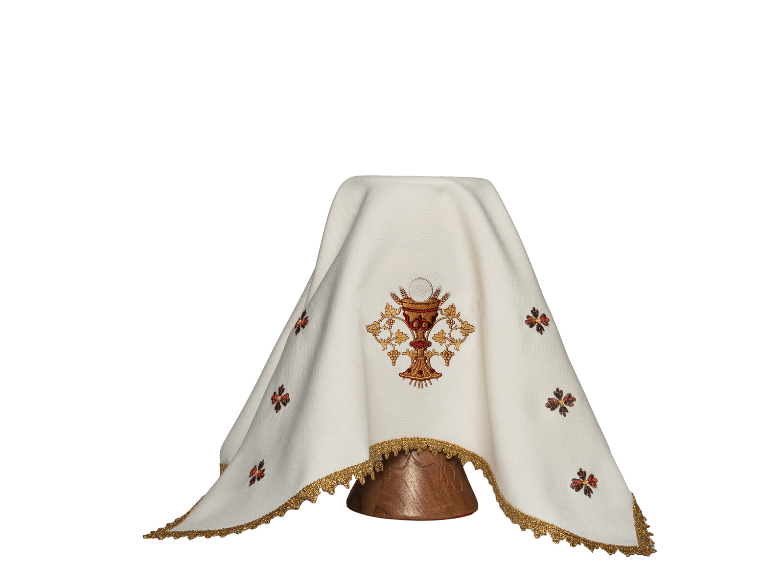 Voile pour le calice avec le symbole de l'Eucharistie KWB/013 50X50 - CHASUBLES.FR