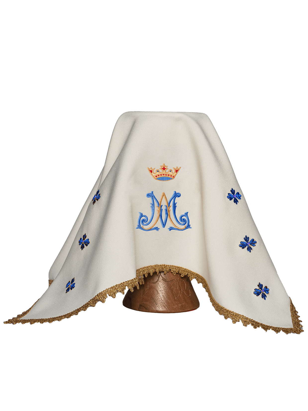 Voile pour le calice avec le symbole maria KWB/016 50X50 - CHASUBLES.FR