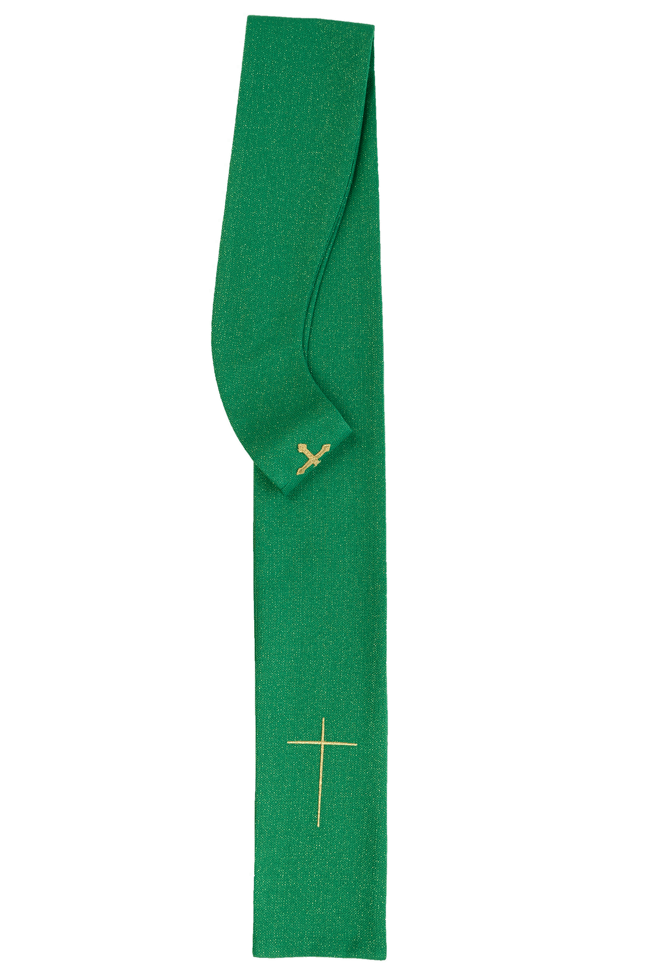 Chasuble verte richement brodée et brillante