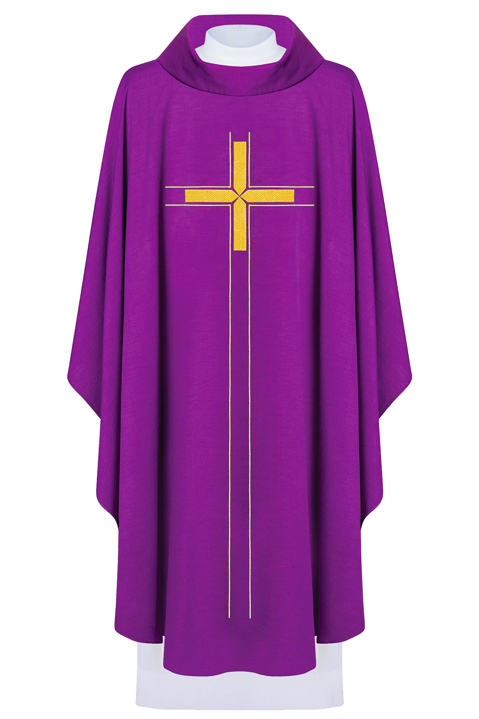 Chasuble verte brodée d'un motif minimaliste