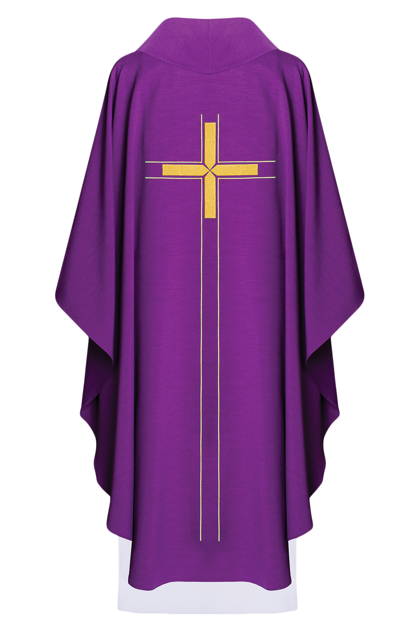 Chasuble verte brodée d'un motif minimaliste