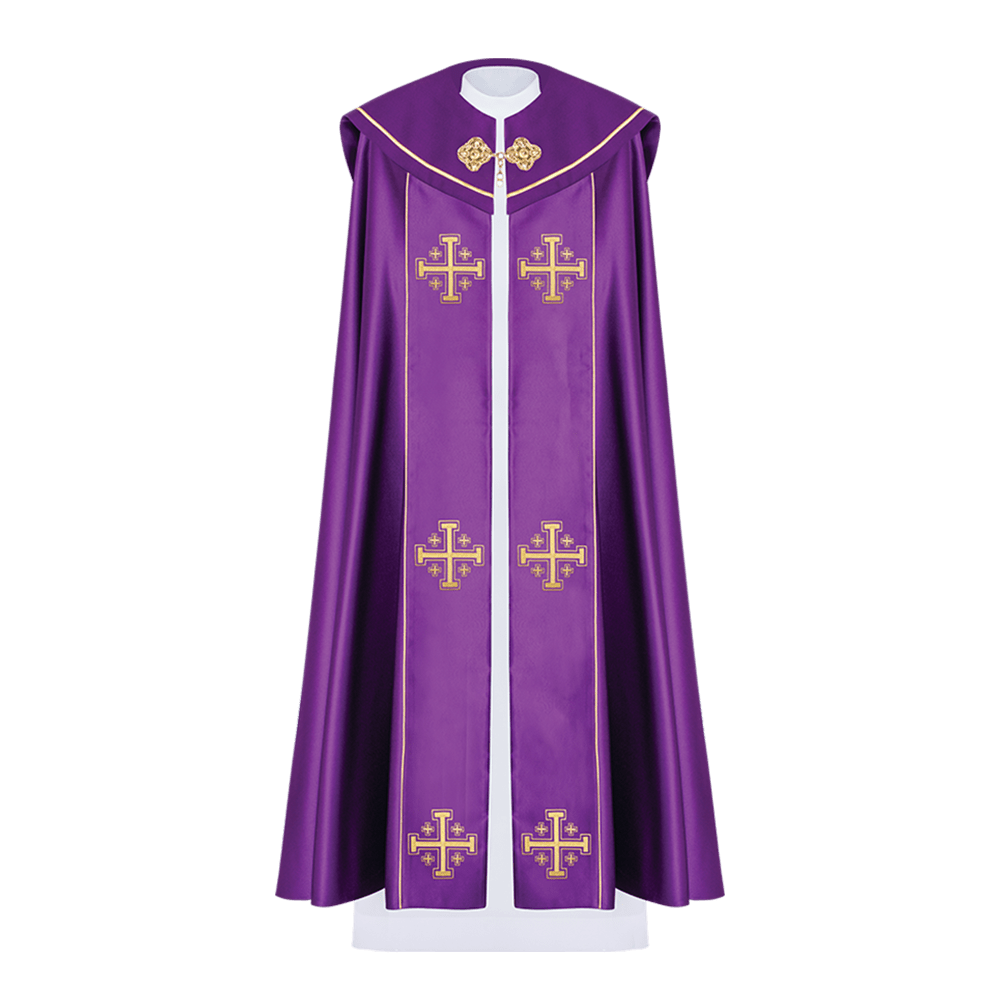 Kapa eucharystyczna monogram IHS Fioletowa